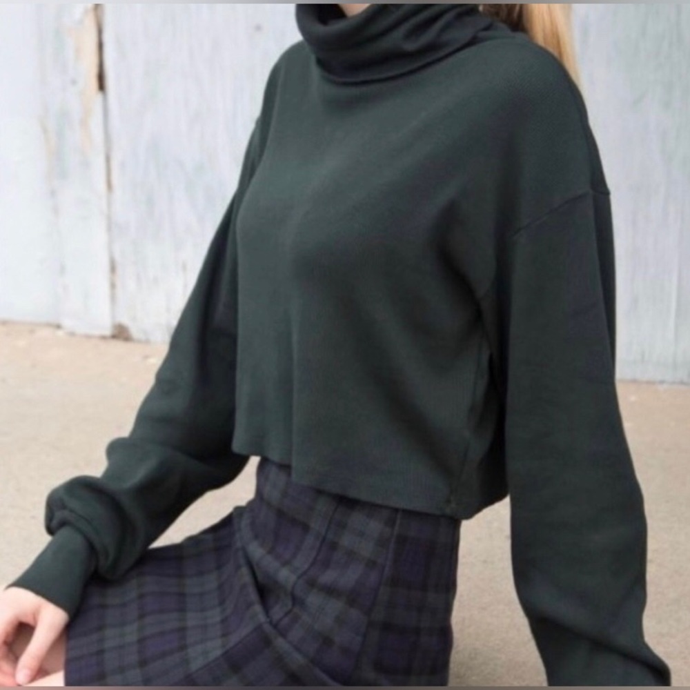 BRANDY MELVILLE Angela Turtleneck Rib Top